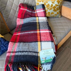 Cozy Plaid Blanket in Red, Black, and White